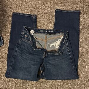 American Eagle Outfitters Dark Blue Straight Leg Jeans
